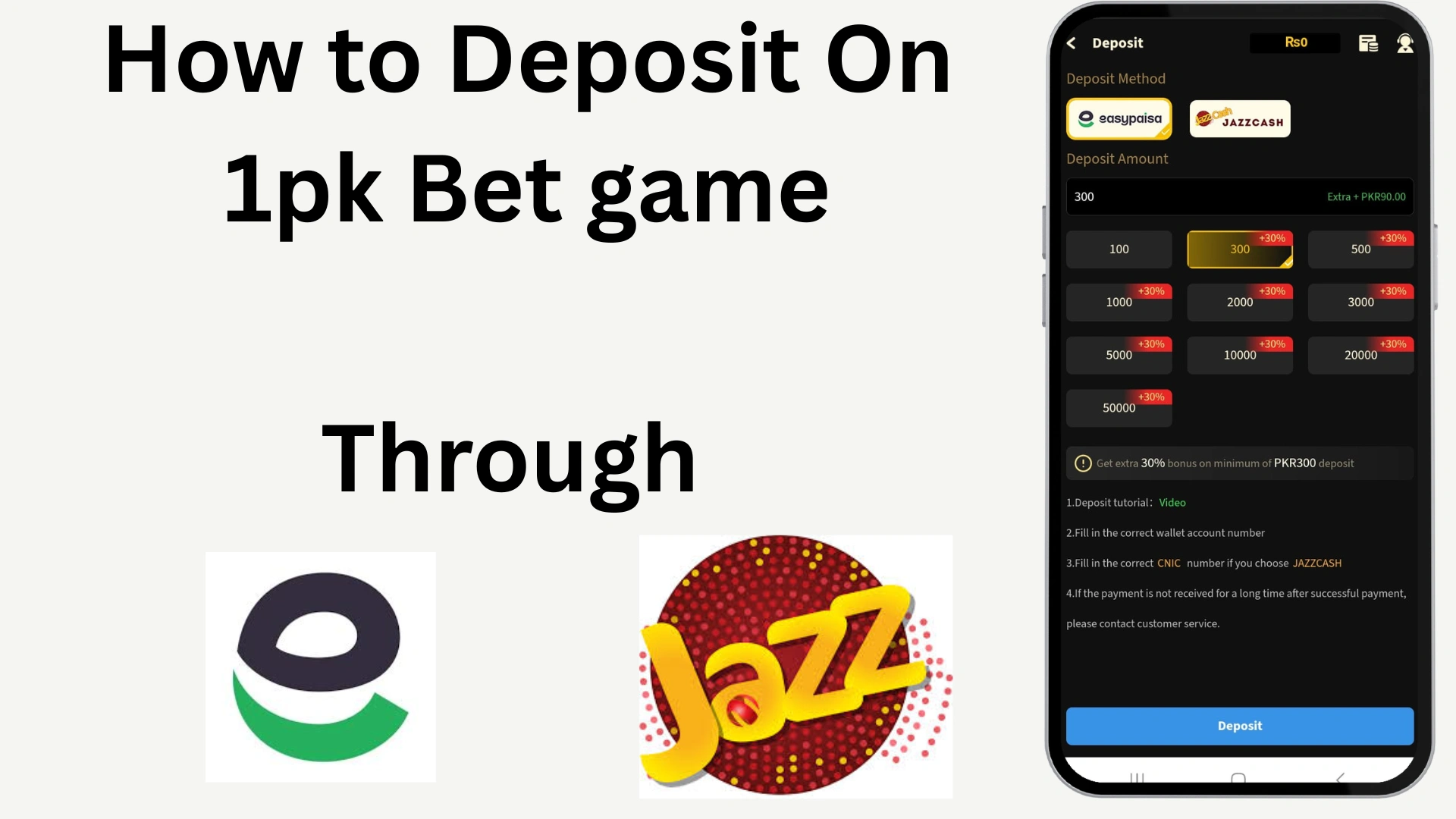 1pk game deposit